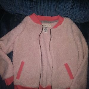 H&M Girls 6-8 Fuzzy Zip up sweater
